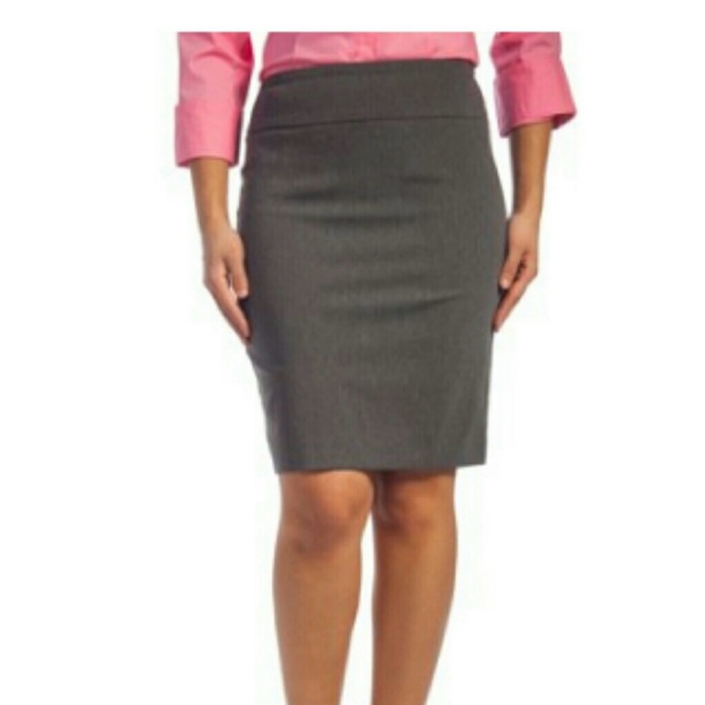 NWT Pencil Gray Skirt Rayon Blend Casual Business Women’s 12 Size